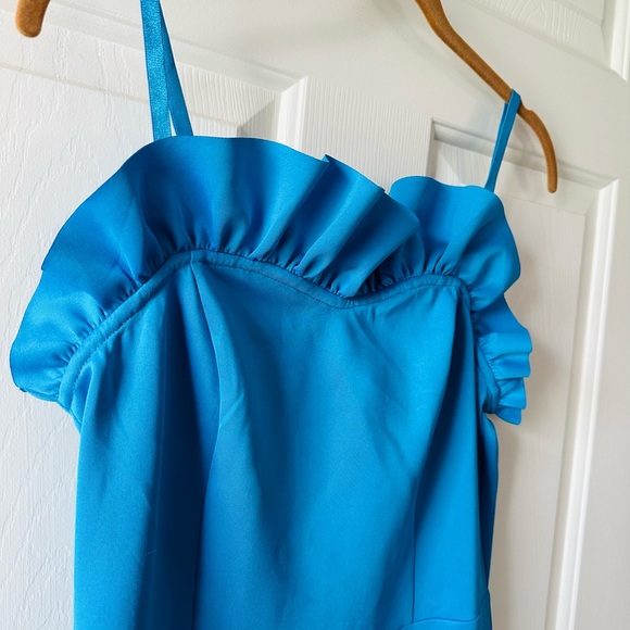 Bebe bodycon dress with ruffles 💙 - Picture 2 of 13